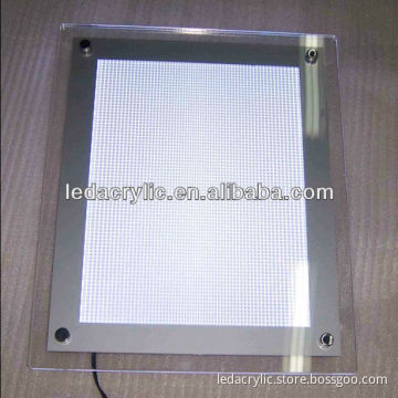 Crystal Led ultra slim light box desktop frame illuminated post frame